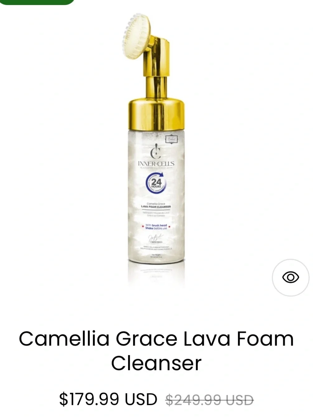 Camellia Grace Lava Foam Cleanser — Gold